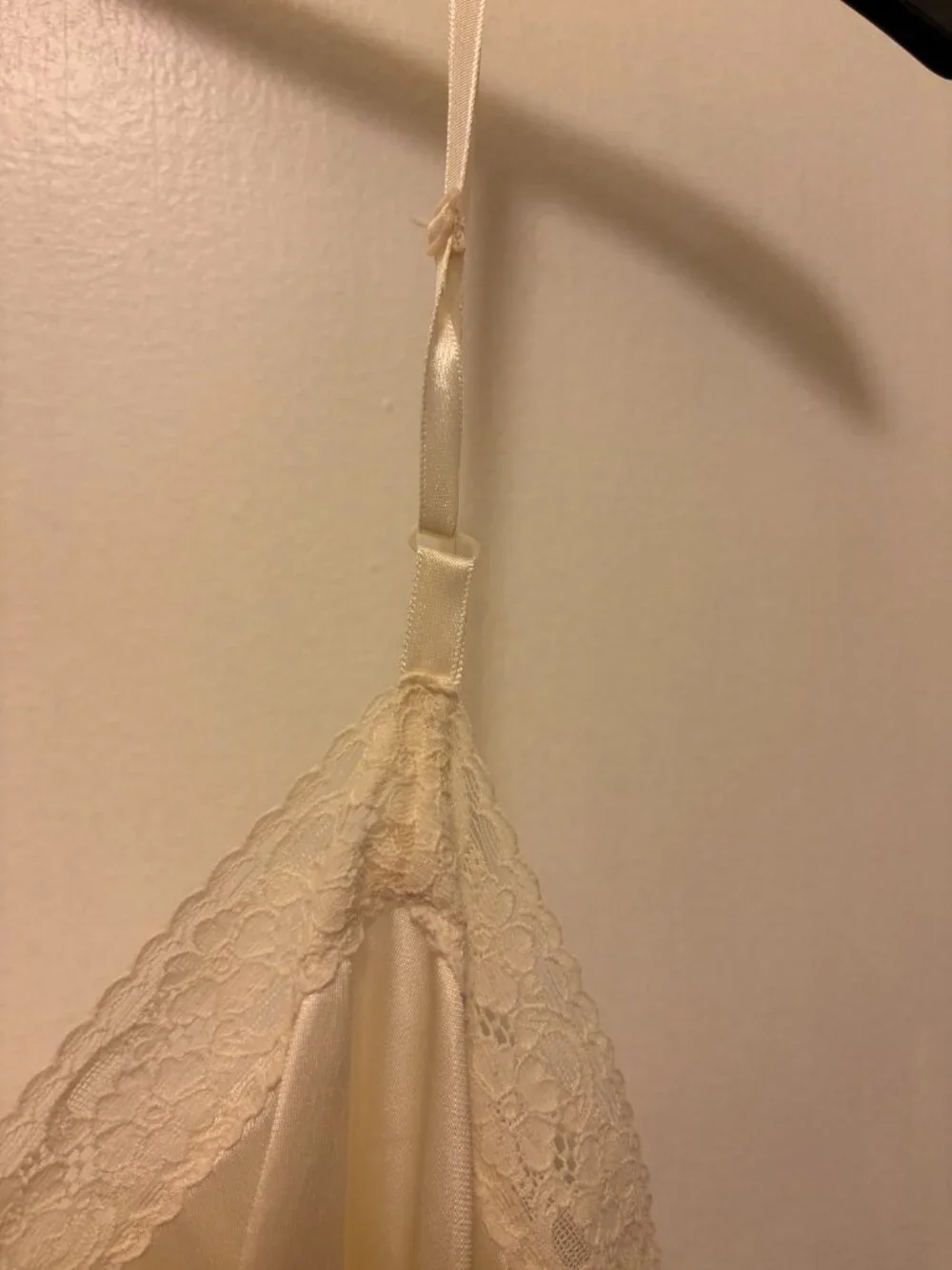 White/beige vintage lingerie dress - Picture 3 of 4